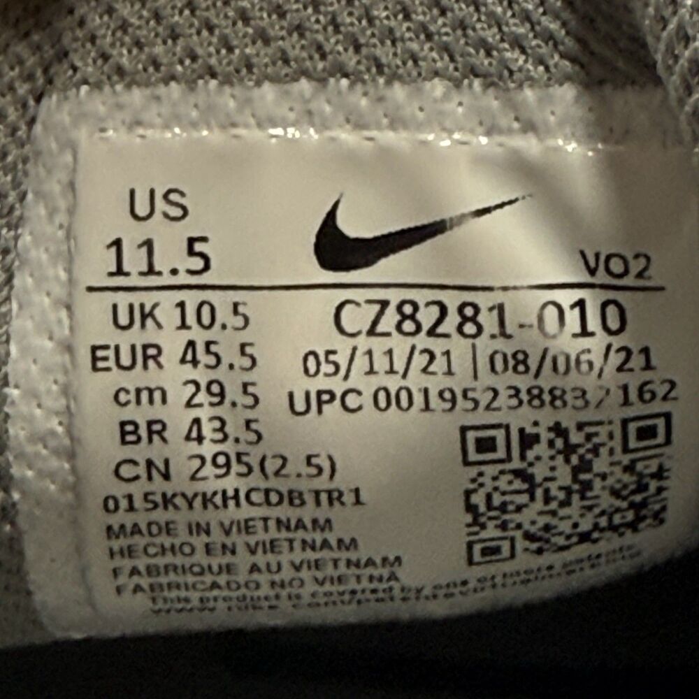Mens size 11.5-Nike Metcon 7 Shoes Black Gray White Training CrossFit CZ8281-010 - Picture 8 of 9